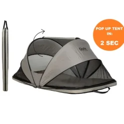 Qute Q-Camp Babytent - Travelcot Black / Desert><noscript><img width=