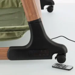 Qute Q-wiggle electric Co-Sleeper cream - white wash><noscript><img width=