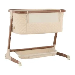 Qute Q-wiggle electric Co-Sleeper cream - white wash><noscript><img width=