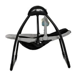 Qute Schommelstoel Q-Swing Softgrey Uil / Zwart Frame><noscript><img width=