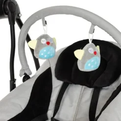 Qute Schommelstoel Q-Swing Softgrey Uil / Zwart Frame><noscript><img width=