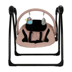 Qute Schommelstoel Q-Swing Softgrey Uil / Zwart Frame><noscript><img width=