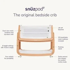 Snuz Co-Sleeper SnüzPod⁵ - Mocha><noscript><img width=