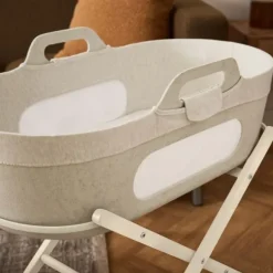 Snuz SnüzBaskit Moses Basket + Stand Set - Light Grey/Natural><noscript><img width=