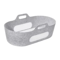 Snuz SnüzBaskit Moses Basket + Stand Set - Light Grey/Natural><noscript><img width=