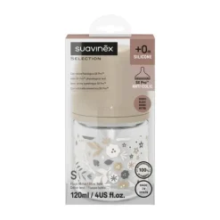 Suavinex Wonderland SX Pro Fles Glas - Slow Flow - 120ml - Roze><noscript><img width=