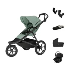 Thule Urban Glide 3 Kinderwagen 3-in-1 - Basis Bundel - Mist Green> Uitbreidbare Kinderwagens|Wandelwagens