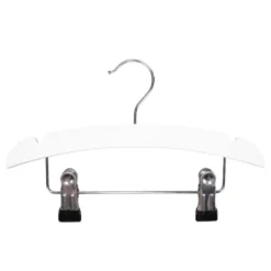 TWF Kledinghanger Hout Met Clips Wit (3 stuks)><noscript><img width=