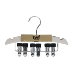 TWF Kledinghanger Hout Met Clips Wit (3 stuks)><noscript><img width=