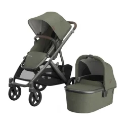 UPPAbaby Kinderwagen 2-in-1 Vista V3 Dillan Stone Blue Met Carbon Frame En Sand Leather><noscript><img width=