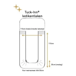 Witlof For Kids Ledikantlaken Tuck-Inn Ruffle Wit 60 x 120 cm><noscript><img width=